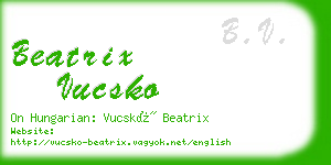 beatrix vucsko business card